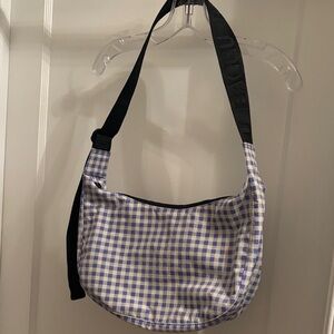 Baggu Gingham Medium Nylon Crescent Bag